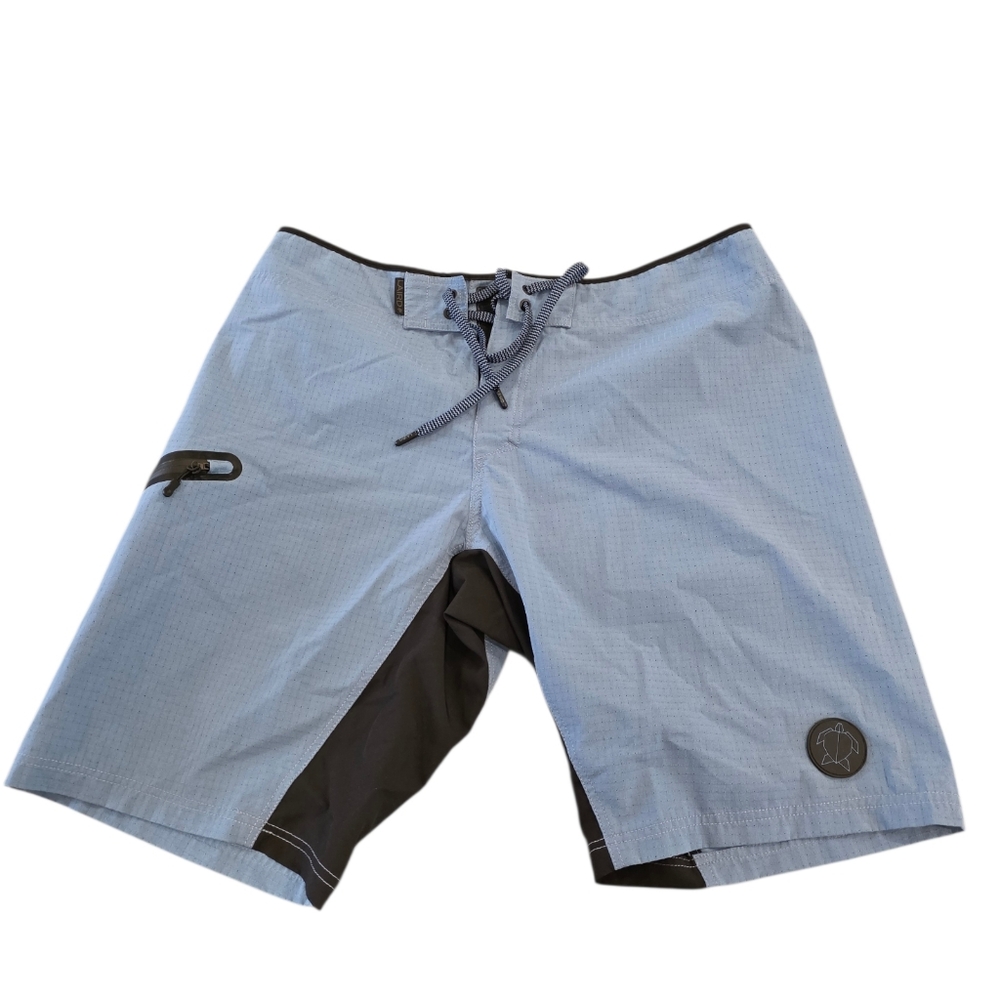 Laird Men’s Light Blue Board Shorts Size 34 – Limited Edition Swim Trunks Turtle